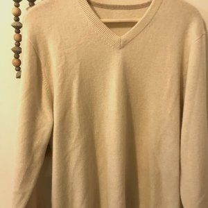 Vintage Cream Cashmere Knit Sweater